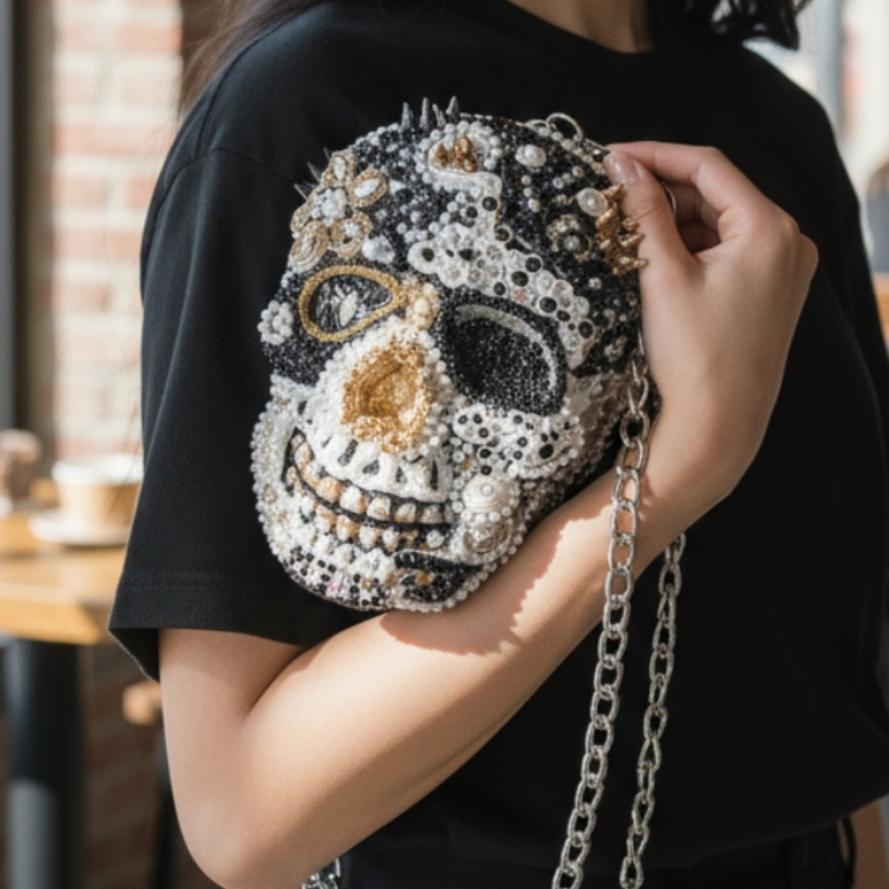 Slayerrr's Customs. "No More Tears"  Skull Purse